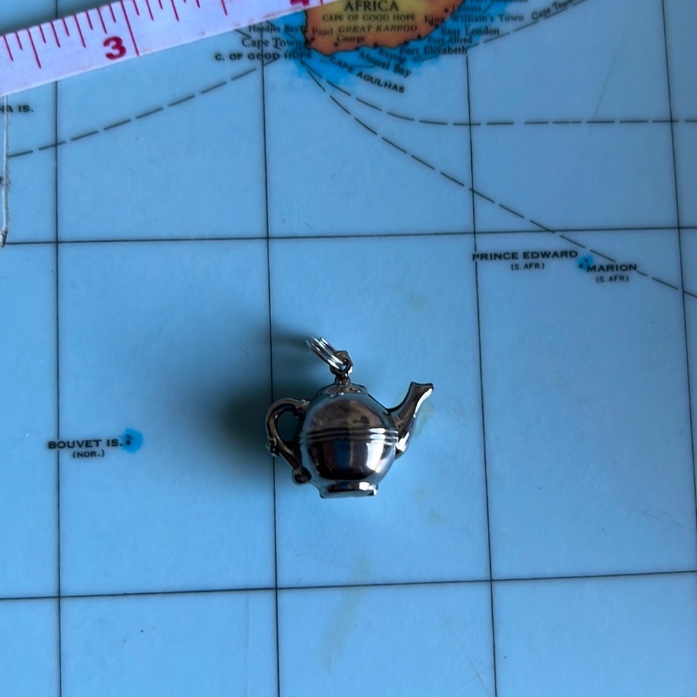 2/$30 Silver Teapot Charm